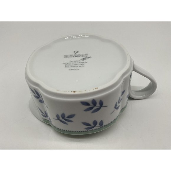 Villeroy & Boch SWITCH 3 Gravy/Sauce Boat White Blue Leaf Print Discontinued - Picture 15 of 15